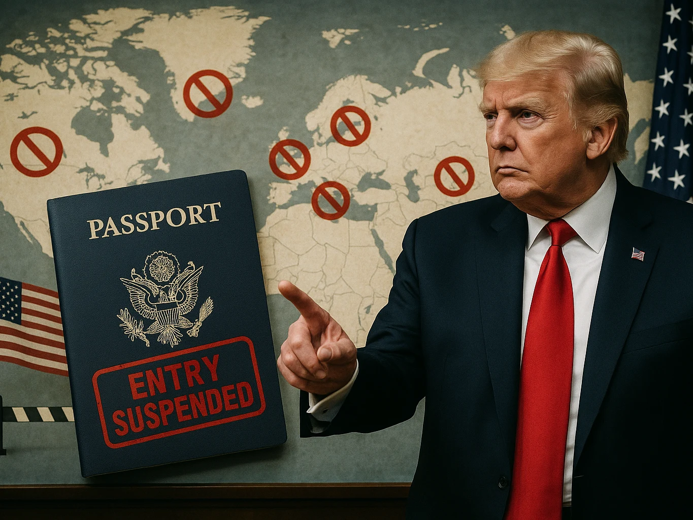 By when will Trump move to suspend US entry for additional countries?