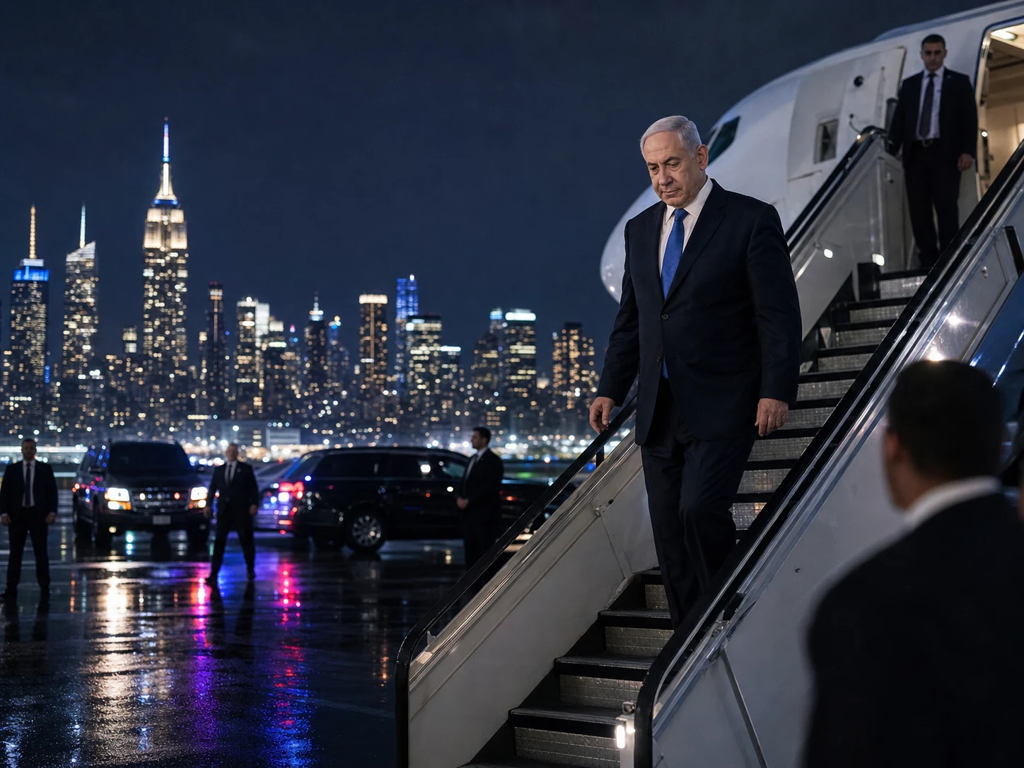 By what date will Netanyahu visit New York City?